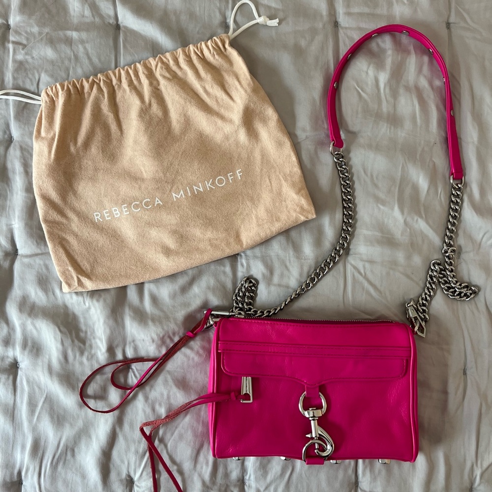 Rebecca Minkoff Pink Leather MAC Crossbody Bag